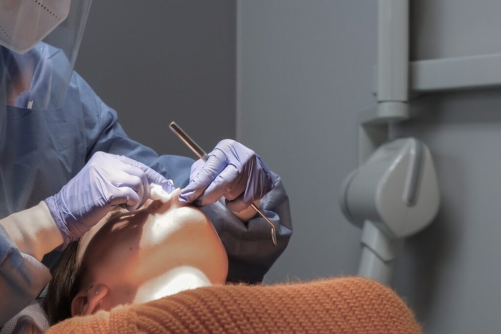 Periodontist fixing gummy smile of patients